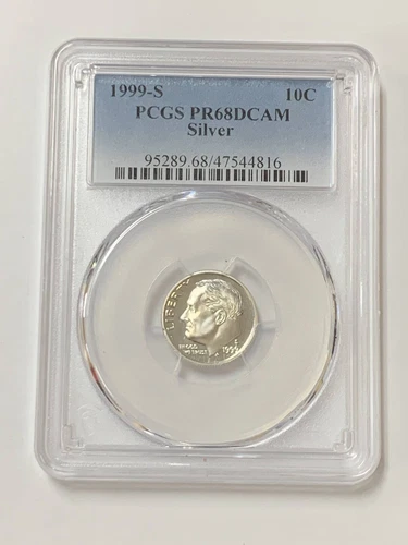 1999-S Roosevelt Silver Dime PCGS PR-68 DCAM.