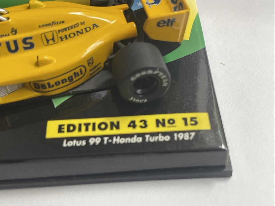 Coche Ayrton Senna Minichamps Lotus 99T Honda Turbo modelo F1 1987 Ed43 #15 1:43rd Foto 3 de 4