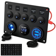 12V 5 Gang Waterproof Marine Switch Panel