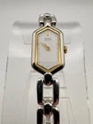 Vintage Seiko Quartz Two Tone Hexagon Dial Women Bracelet Watch 2E20-6119
