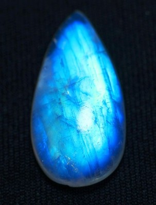 16 Ct 6X13X25 mm Natural Blue Fire Rainbow Moonstone Pear Cabochon Gems RU-243