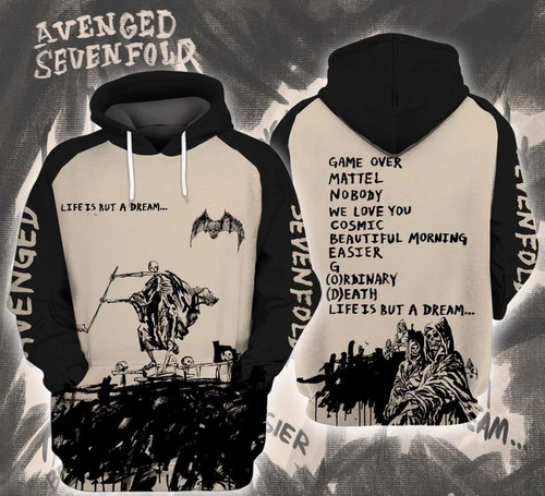 Avenged Sevenfold Life Is But A Dream North American Tour 2023 3D Hoodie