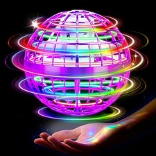 Flying Orb , 2026 Upgrade Hand Controlled Hover with Lights,360  Rotating Boo...