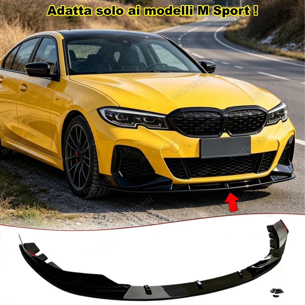 Splitter anteriore BMW G20 G21 M Sport design exclusif en plastique ABS injecté