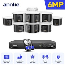 ANNKE 12MP 8CH NVR Color 6MP Dual Lens POE Security Camera System 2 Way Audio AI