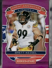 2018 Panini Rookies & Stars Brett Keisel Great American Heroes Purple #/65