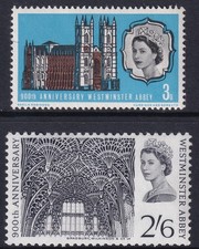 SG687-688 3d-2/6 Westminster Abbey 1966 Set Unmounted Mint