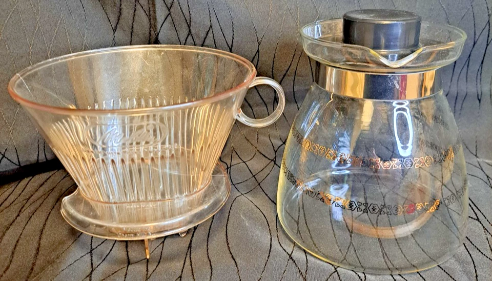VINTAGE MELITTA POUR OVER COFFEE BREWER WITH GLASS CARAFE 12 CUP NO BOX - Image 3 of 4