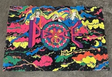 VTG 1970 PRO ARTS SUPER CELESTIAL PEACE PSYCHEDELIC BLACKLIGHT POSTER 42.5"x28"