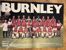 Hand Signed A3 Picture - Burnley FC 1990/91 season - 24 signatures