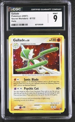 CGC 9 MINT Gallade 2007 Secret Wonders 6/132 Holo Pokemon Card
