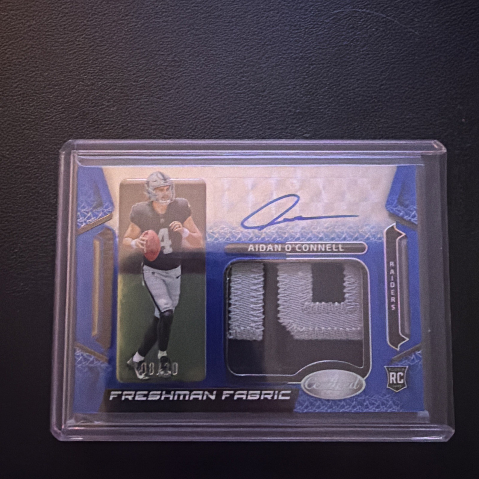 Aidan O'Connell Panini Certified Freshman Fabric Mirror Signature #FFMS29 Mirror Red