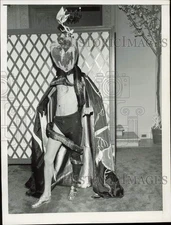 1953 Press Photo Amos Carrol dressed as "The Temptation" at New York Dream Ball