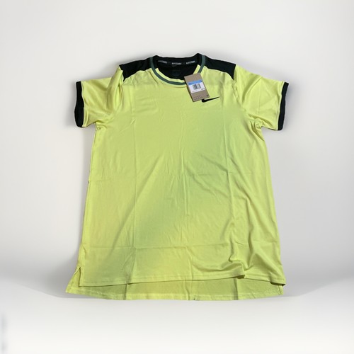 Nike Dri-FIT Court Advantage Men's Size Medium Yellow Tennis Shirt FD5319-736