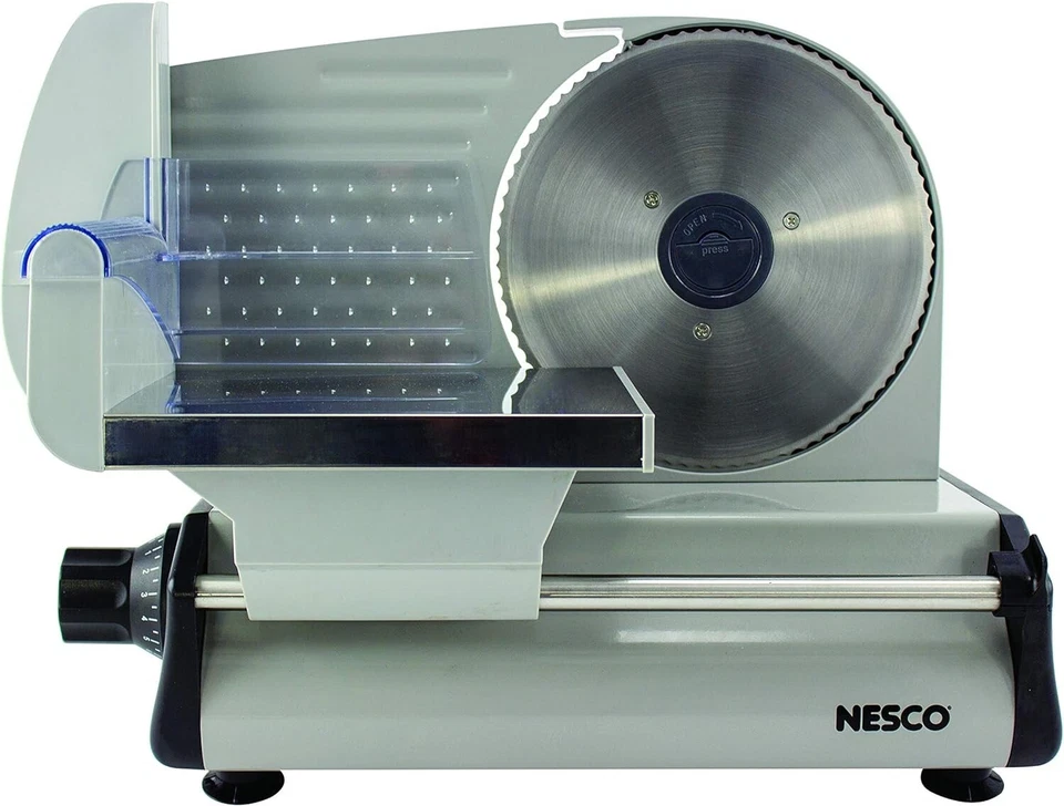 NESCO FS-200, cortadora de alimentos, gris, aluminio con hoja de acero inoxidable de 7,5 pulgadas, 1 Foto 4 de 4