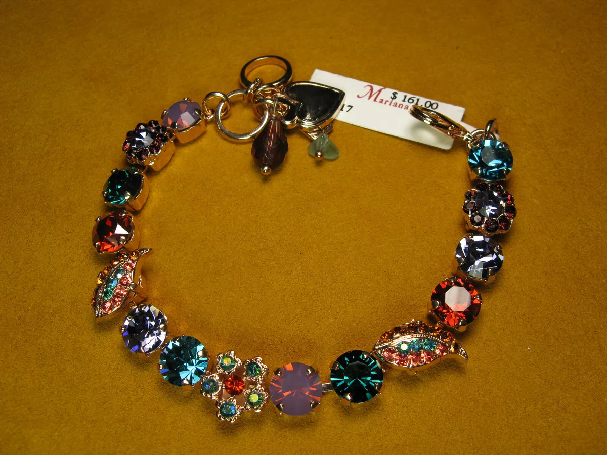Purple swarovski hotsell crystal bracelet