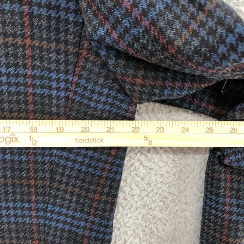 HUGO BOSS Blazer Mens 40R Blue Houndstooth Wool Cashmere Sport Coat Suit Jacket - Picture 3 of 11