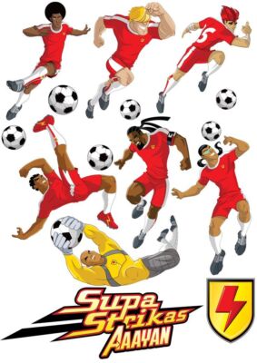 Supa Strikas Essbar Party Tortenaufleger Torte  Geburstag Zuckermasse + TEXT