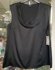 Elementz Women’s L Sleeveless Dress Top Tank Black New