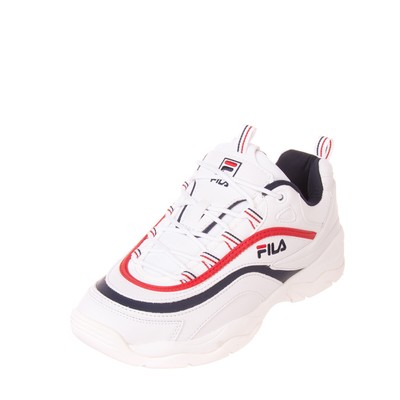 RRP €125 FILA RAY LOW Sneakers Size 42 UK 8 US 9 Thick Sole Mesh Trim Lace  Up | eBay