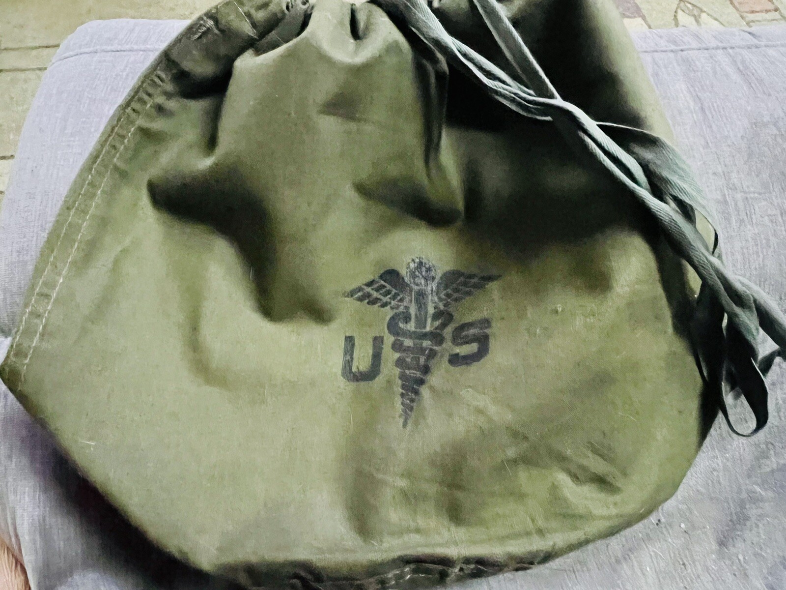 US ARMY Military Drawstring Patient's Effects Belongings Satchel Bag | eBay