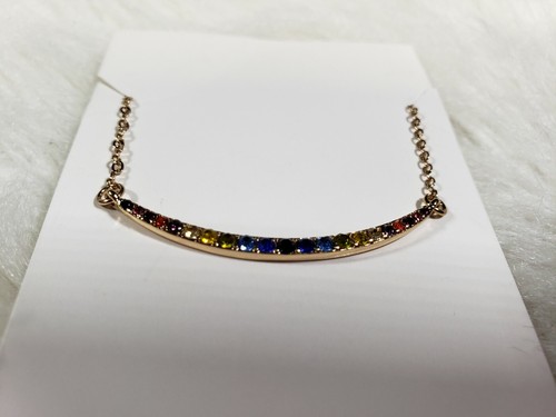 Amelia Rue Rainbow Gem Stone Curved Bar 