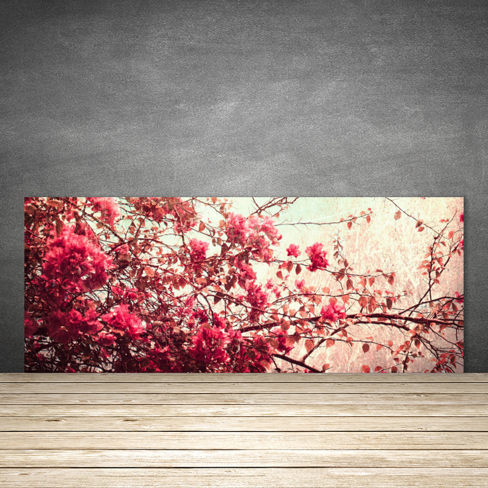Crédence de cuisine en verre 125x50 Fond de hotte motif Feuille