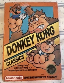 Donkey Kong Classics Nintendo NES Circle SOQ REV A CIB Complete Manual Box Cart