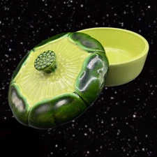 Vintage Valley Vista California Covered Dish Bowl Serving Dish W Lid Pottery 5”T