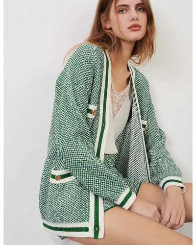 Maje Maitresse Metallic Threaded Knit 
