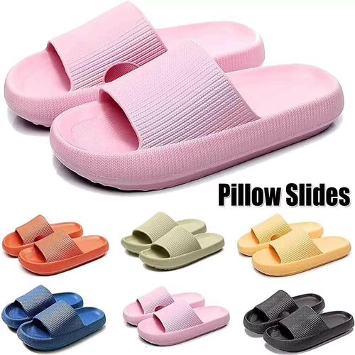 Damen Komfy Schlappy Schlappen Rutschfest Badeschuhe Hausschuhe Pantoffeln Nue - Bild 1 von 22