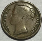 Photo of a 1845 East India Company 1/2 Cent from an eBay listing that sold on May 28, 2026