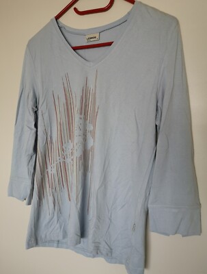 Pullover long sleeve shirt women's M/L 40 blue by Lerros