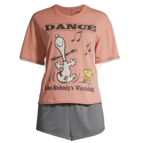 3-TEILIGES PYJAMA SHORTS SET SNOOPY PEANUTS TANZEN WIE NIEMAND ZUSCHAUT 3X