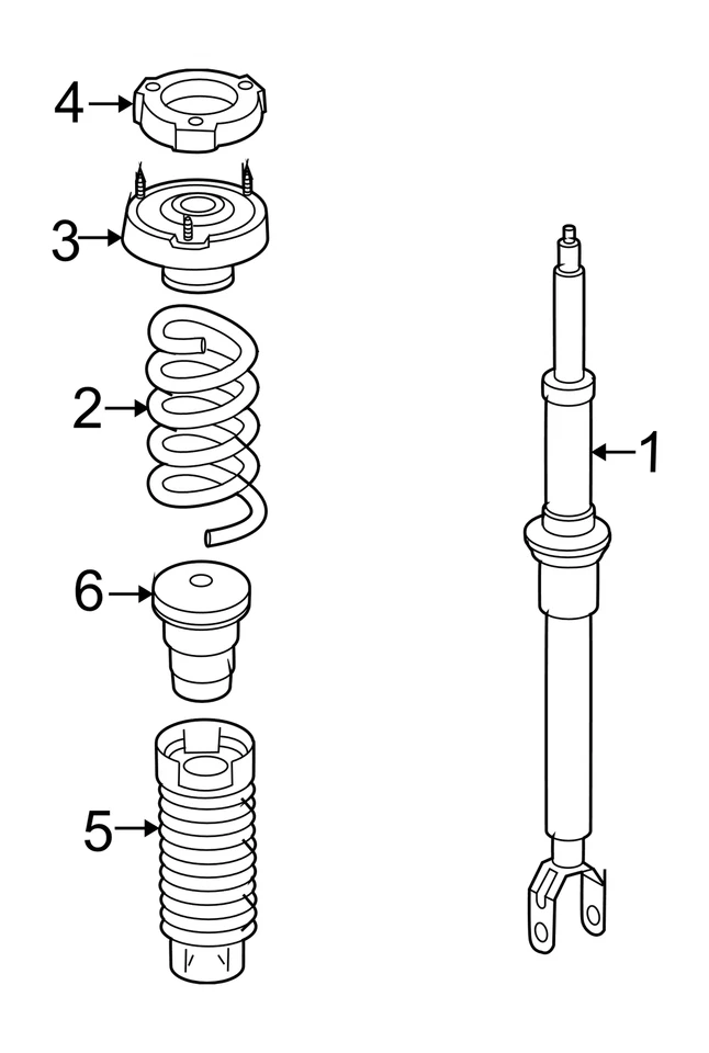 Muelle helicoidal genuino para Mercedes-Benz W211 S211 Clase E E320 E500 E63 AMG Foto 2 de 2