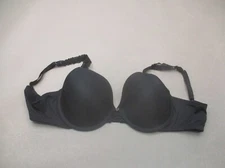 34DD NATORI Womens BLK Lined Underwire Full Coverage Back Closure Demi Bra 9G