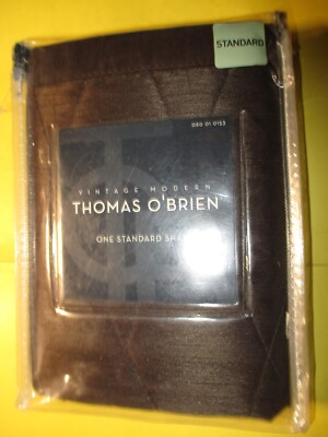 NIP Thomas O'Brien Vintage Modern Brown (Chocolate) Sham Standard Size 20x26 in