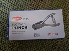 Allwin Handheld ID Card Slot Punching Tool PVC Hole Puncher for ID Badge Tag