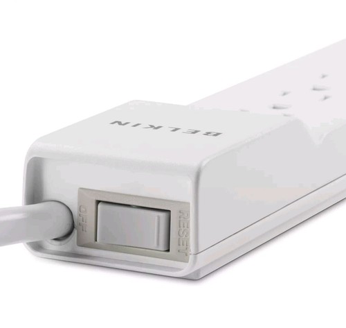 Belkin 6-Outlet Surge Protector Power Strip, 8ft Cord, 360° Rotating Plug - Picture 2 of 8