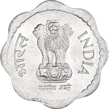 #1038005 M&uuml;nze, INDIA-REPUBLIC, 10 Paise, 1989, SS, Aluminium, KM:39