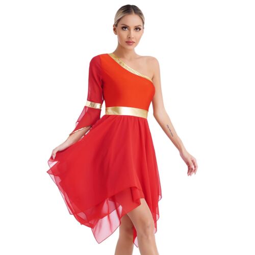 Para mujeres Disfraz de Baile Fiesta Vestido Show Vestidos de Baile Ropa Corta Borde Gimnasio - Imagen 7 de 77