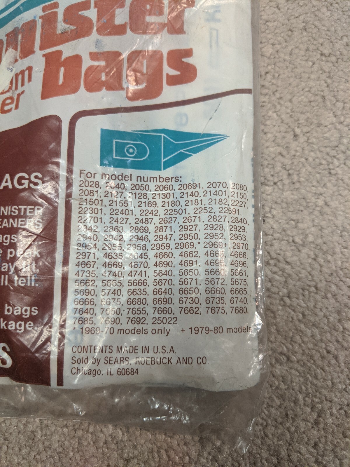 NEW Vintage Sears Kenmore Canister Vacuum Cleaner Bags 3 Pack Style 20