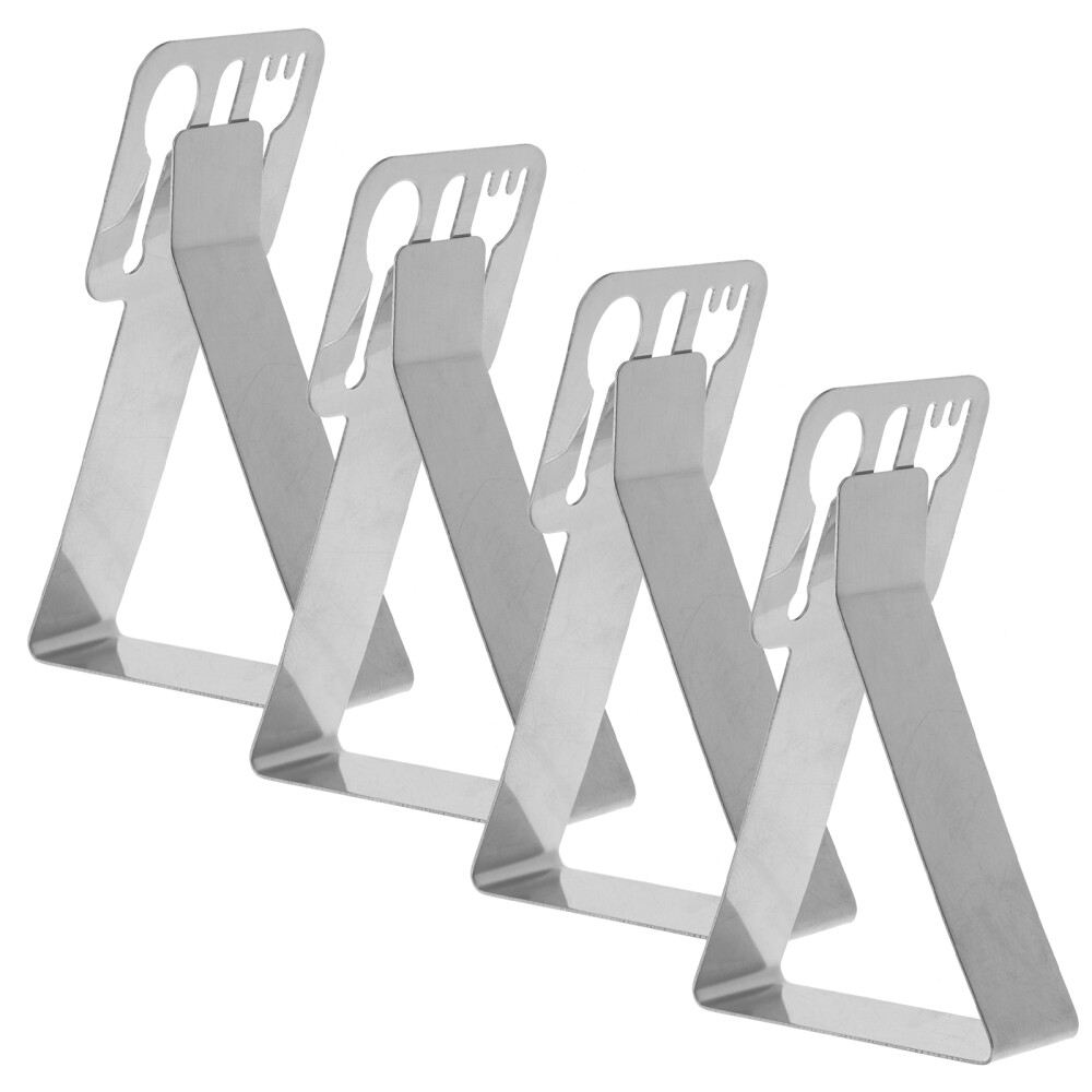 4 Pcs Stainless Table Tablecloth Clip Holders Clamps Camping eBay