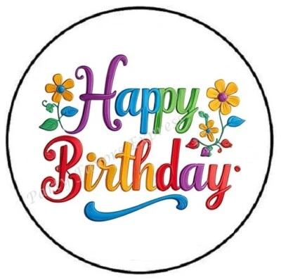 PARTY FAVORS EXPRESS HAPPY BIRTHDAY ENVELOPE SEALS LABELS STICKERS PARTY FAVORS