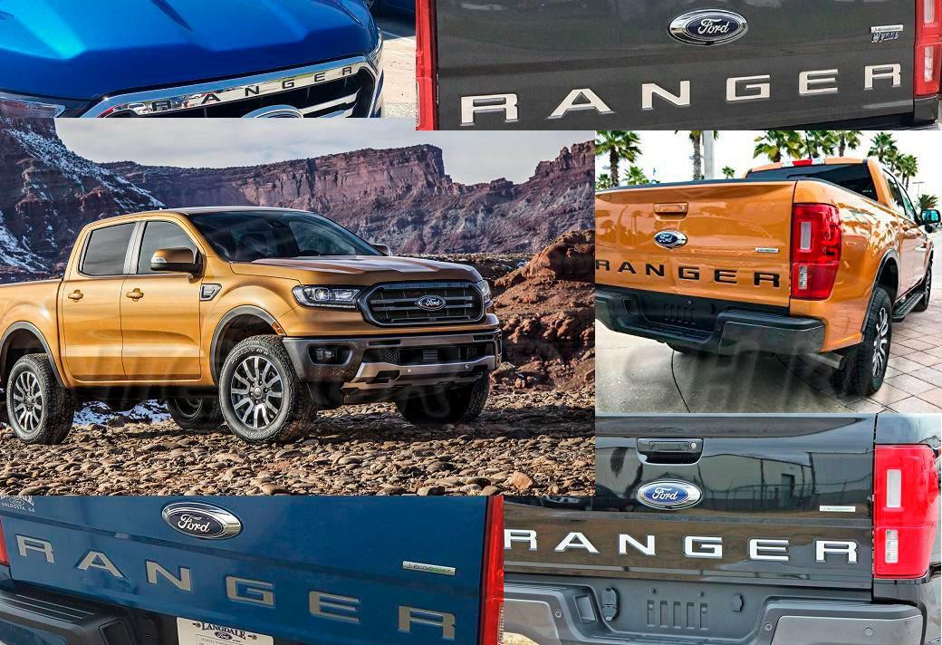 Decal Mods Chrome Tailgate Letter Inserts – For 2020 Ford Ranger – Indent Decals