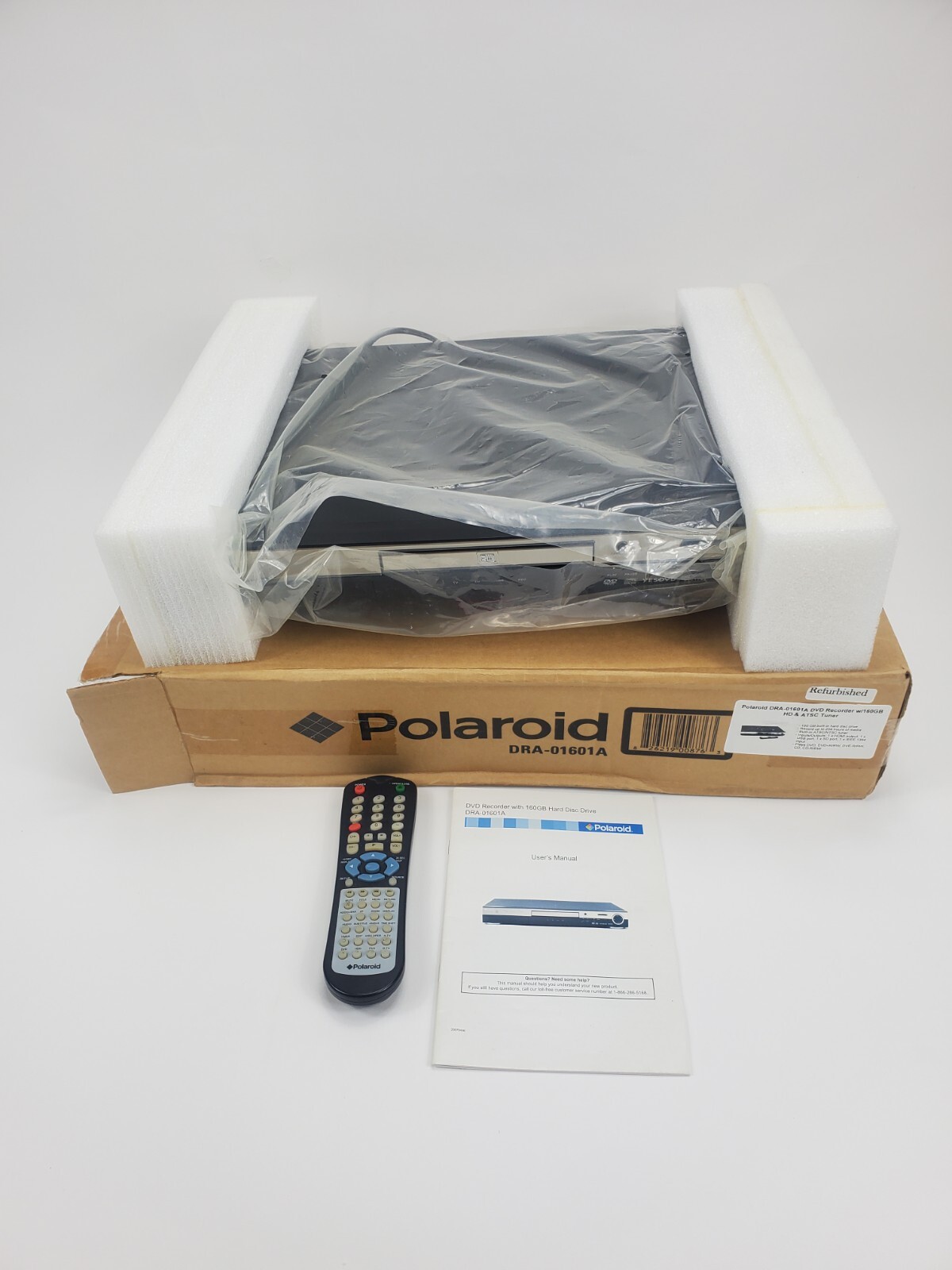 Refurbished Polaroid DRA-01601A DVD Recorder with 160GB HDD & Remote-image