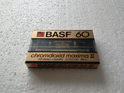 BASF chromdioxid maxima II CR-M II 60 MC Kassette Tape NEU und OVP