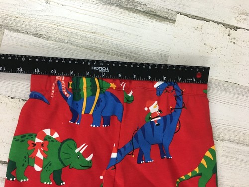 H&M Christmas Dinosaurs Santa Red Jogger Pants Sz 8 NWT - Picture 12 of 13