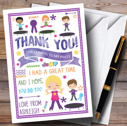 Trampoline Bounce Party Thank You Cards - Picture 1 of 1