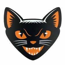 Black Cat head Halloween sticker Black Cat Halloween